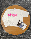 تیشرت کراپ باکسی MICKEY